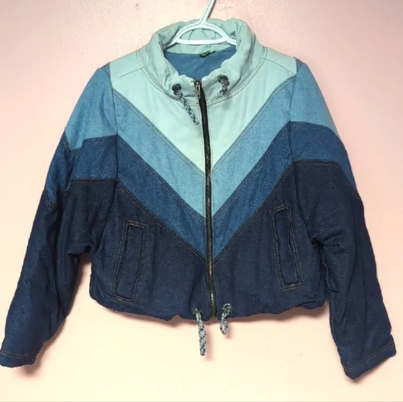 FARM Rio Puff Jean Jacket Size P - Picture 10 of 11